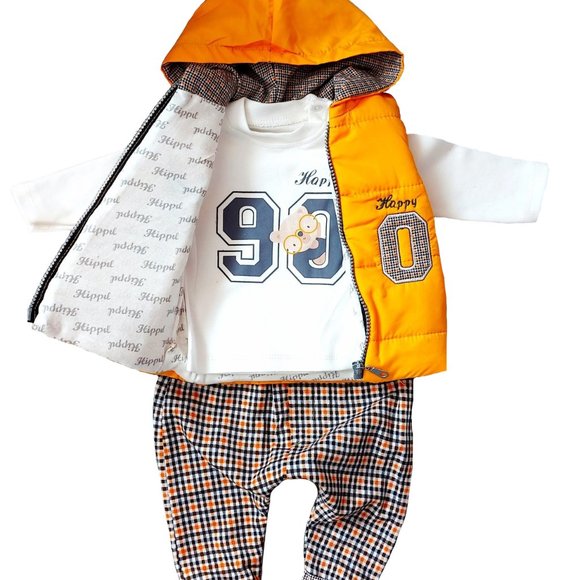 NEW with Tags Baby Clothing 3-Piece Cotton Set for Newborn Baby Girls and Boys - Picture 2 of 8